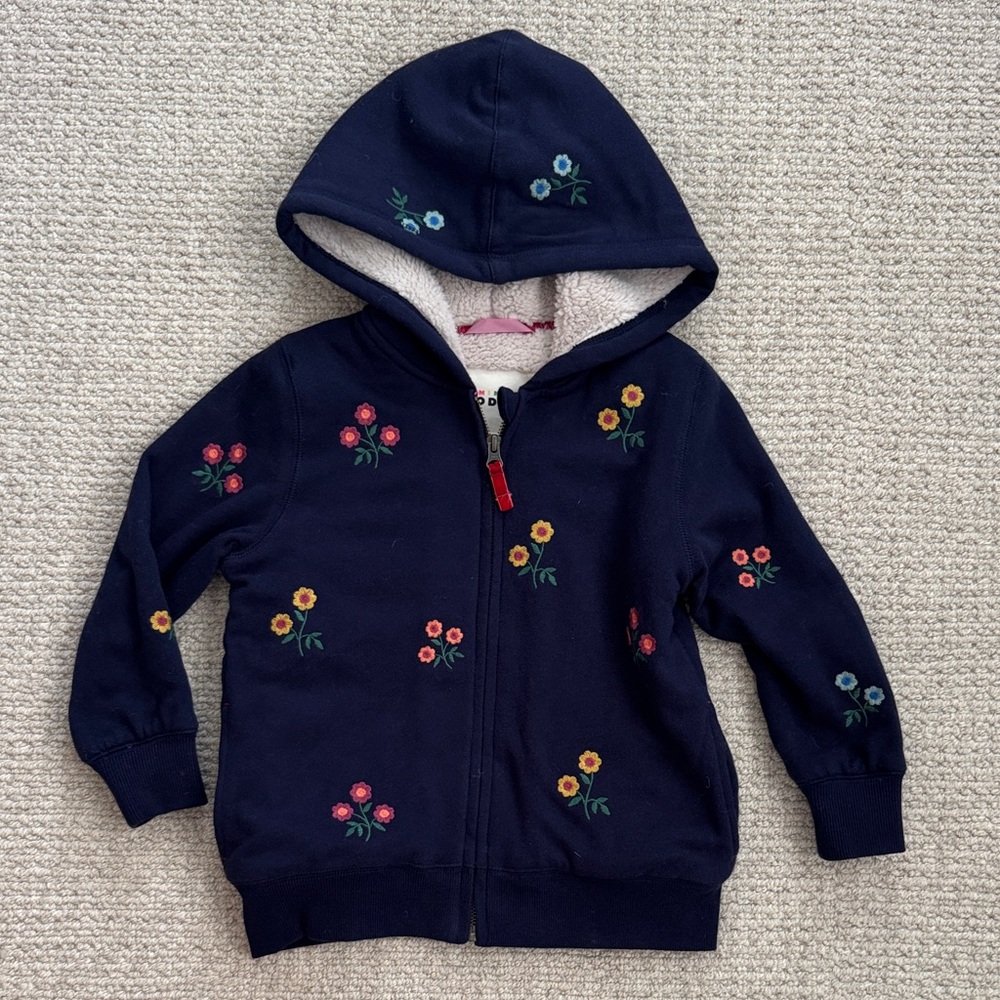 5-6 Mini Boden Floral Embroidered Hoodie